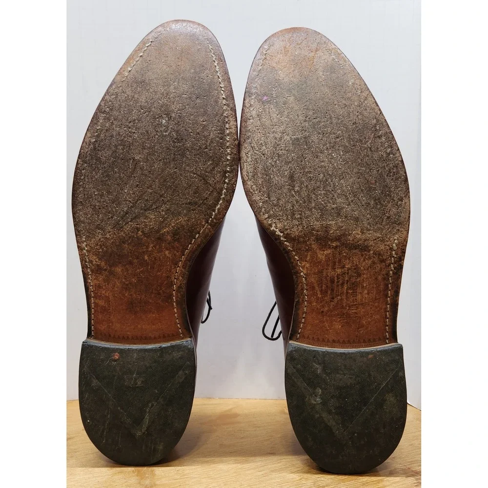 Allen Edmonds Delray Brown Leather Split Toe Derby Dress Shoes 11.5 D 1298
